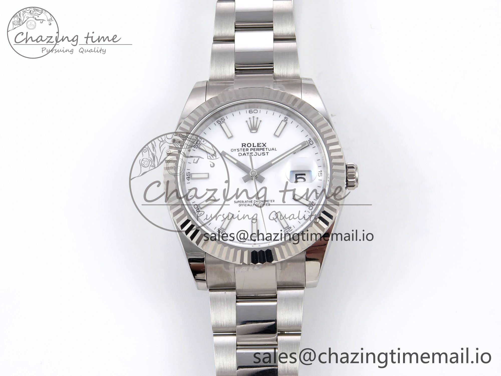 DateJust 41 126334 EWEF Best Edition White Stick Dial on Oyster Bracelet A Youthful 1061