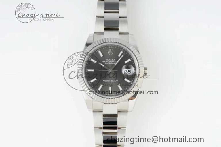 DateJust 41 126334 NTF 1:1 Best Edition 904L Steel Gray Stick Dial on Oyster Bracelet VR Youthful 2283