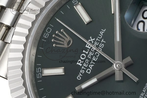 Cozy DateJust 41 126334 NTF 1:1 Best Edition 904L Steel Green Stick Dial on Jubilee Bracelet VR 2155