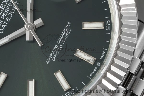 Cozy DateJust 41 126334 NTF 1:1 Best Edition 904L Steel Green Stick Dial on Jubilee Bracelet VR 2155