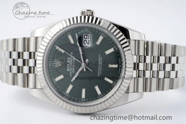 Cozy DateJust 41 126334 NTF 1:1 Best Edition 904L Steel Green Stick Dial on Jubilee Bracelet VR 2155