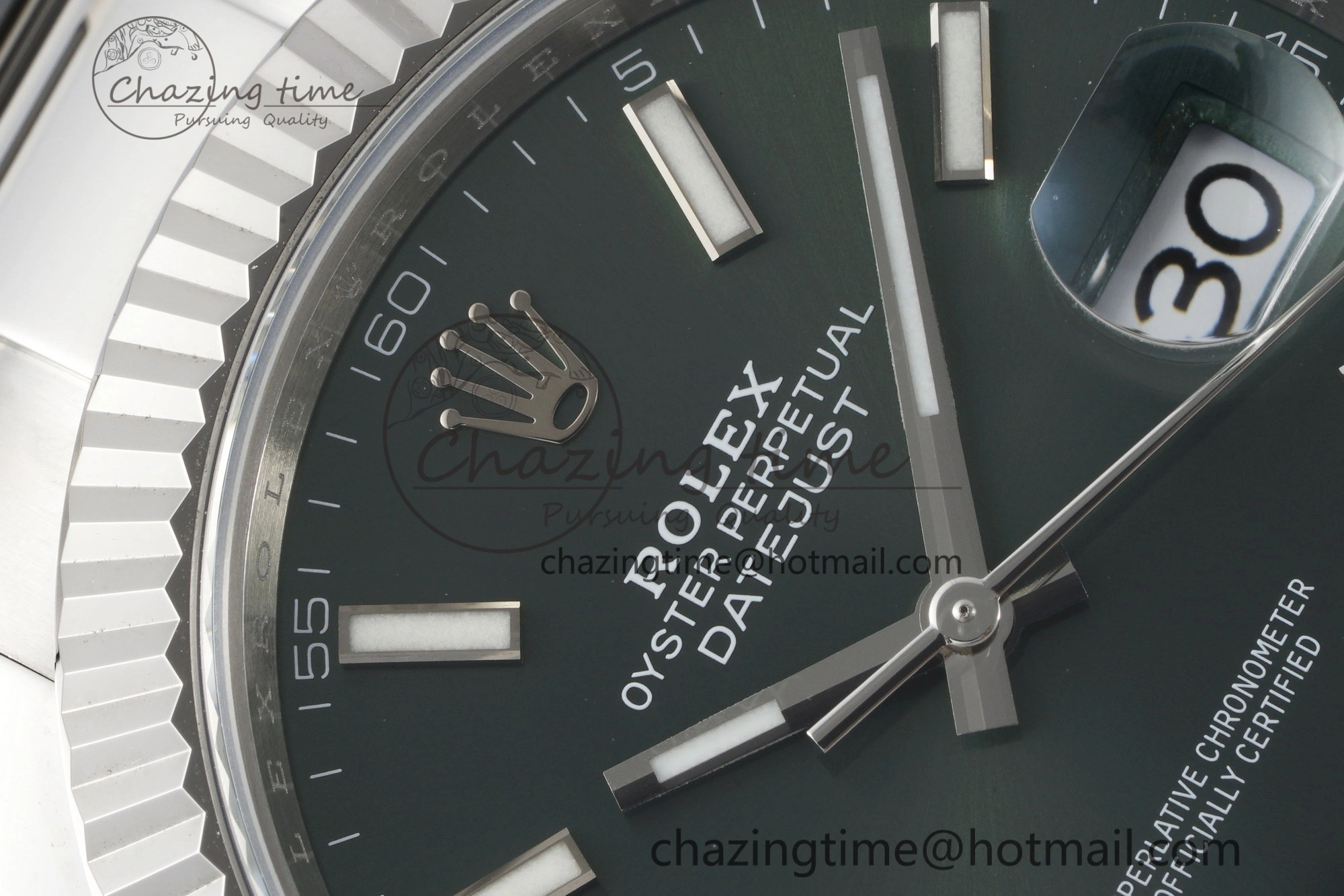 DateJust 41 126334 NTF 1:1 Best Edition 904L Steel Green Stick Dial on Oyster Bracelet VR NewStyle 2154