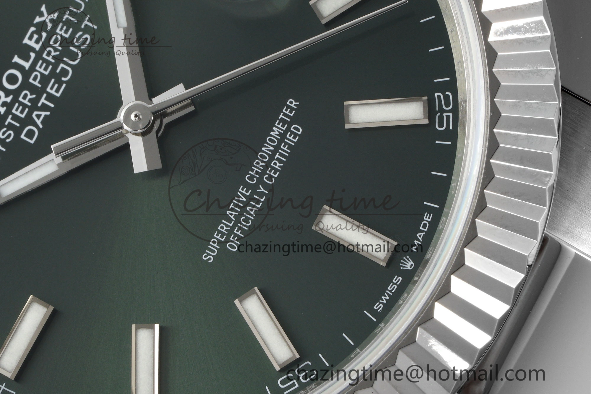 DateJust 41 126334 NTF 1:1 Best Edition 904L Steel Green Stick Dial on Oyster Bracelet VR NewStyle 2154