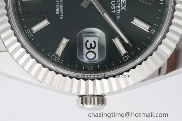 DateJust 41 126334 NTF 1:1 Best Edition 904L Steel Green Stick Dial on Oyster Bracelet VR NewStyle 2154