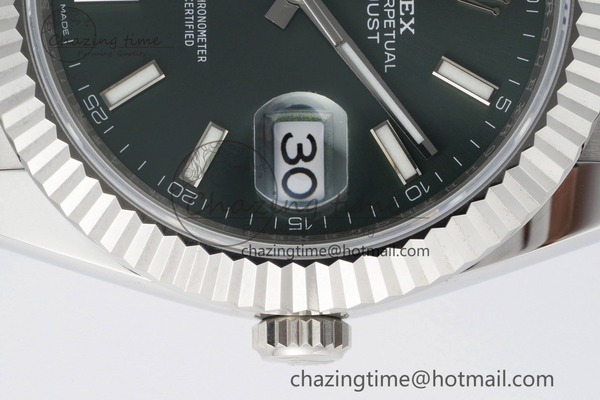 DateJust 41 126334 NTF 1:1 Best Edition 904L Steel Green Stick Dial on Oyster Bracelet VR NewStyle 2154