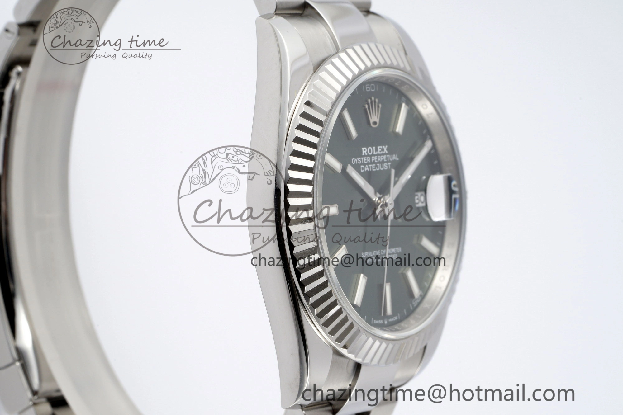 DateJust 41 126334 NTF 1:1 Best Edition 904L Steel Green Stick Dial on Oyster Bracelet VR NewStyle 2154