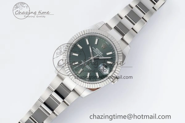 DateJust 41 126334 NTF 1:1 Best Edition 904L Steel Green Stick Dial on Oyster Bracelet VR NewStyle 2154