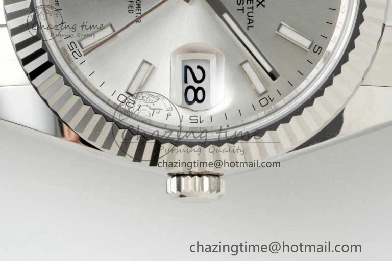 DateJust 41 126334 NTF 1:1 Best Edition 904L Steel Silver Stick Dial on Oyster Bracelet VR Contemporary 2282