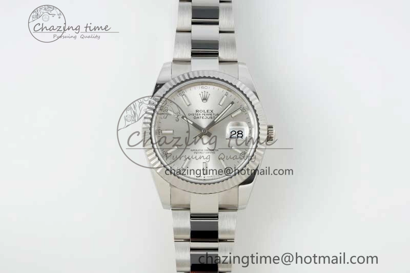 DateJust 41 126334 NTF 1:1 Best Edition 904L Steel Silver Stick Dial on Oyster Bracelet VR Contemporary 2282