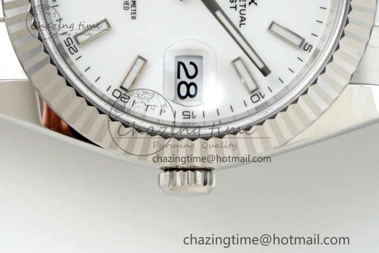 Chic DateJust 41 126334 NTF 1:1 Best Edition 904L Steel White Stick Dial on Oyster Bracelet VR 2281