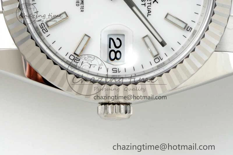 Chic DateJust 41 126334 NTF 1:1 Best Edition 904L Steel White Stick Dial on Oyster Bracelet VR 2281