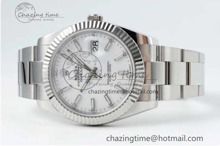 Chic DateJust 41 126334 NTF 1:1 Best Edition 904L Steel White Stick Dial on Oyster Bracelet VR 2281