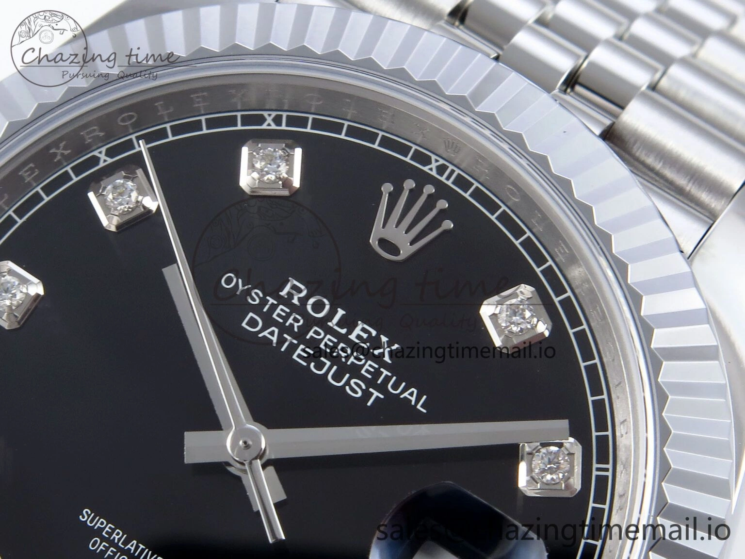 DateJust 41 126334 QF+ 1:1 Best Edition 904L Steel Black Diamonds Dial on SS Jubilee Bracelet VR Durable 937