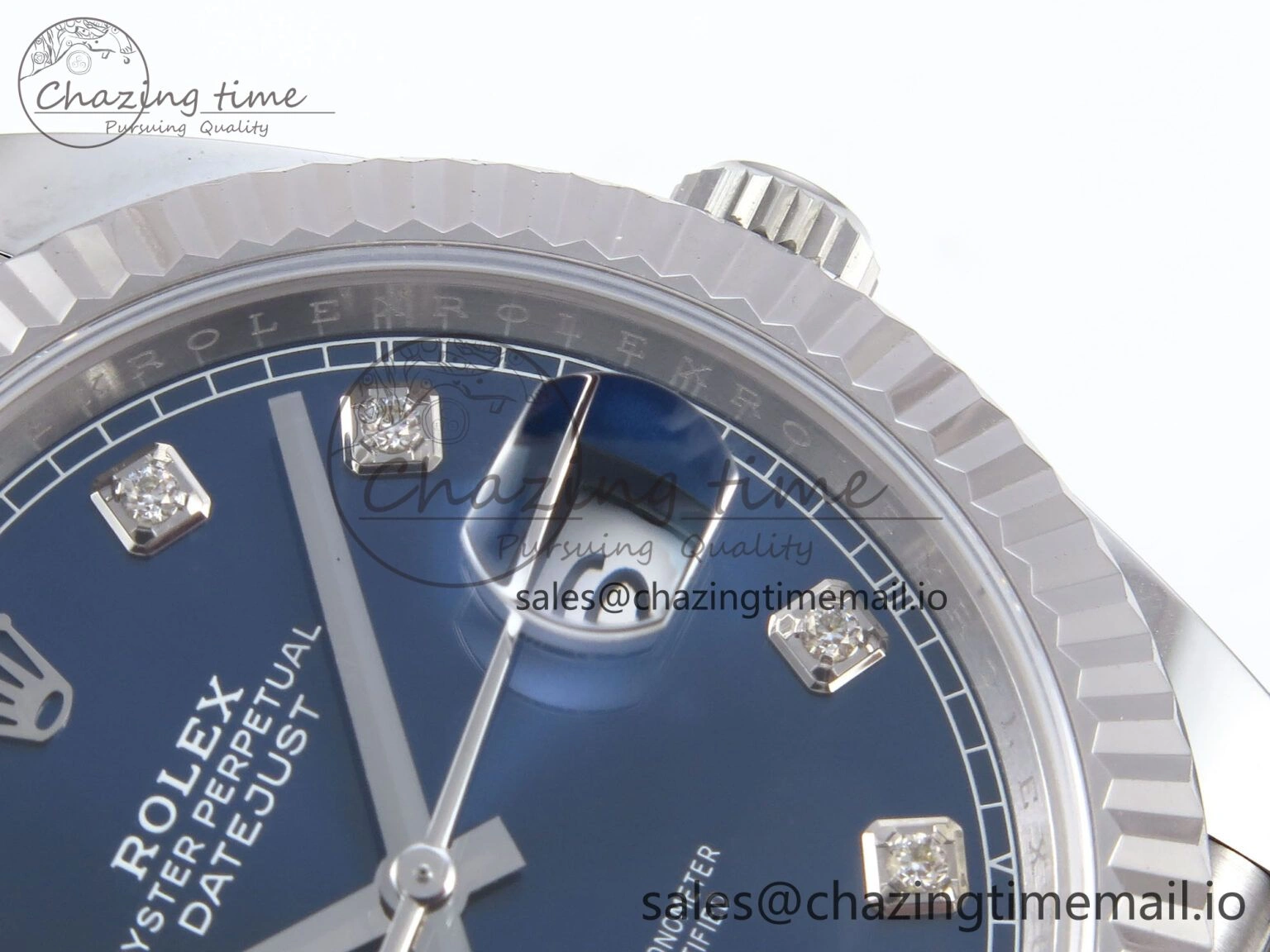 DateJust 41 126334 QF+ 1:1 Best Edition 904L Steel Blue Diamonds Dial on SS Jubilee Bracelet VR Thermal 938