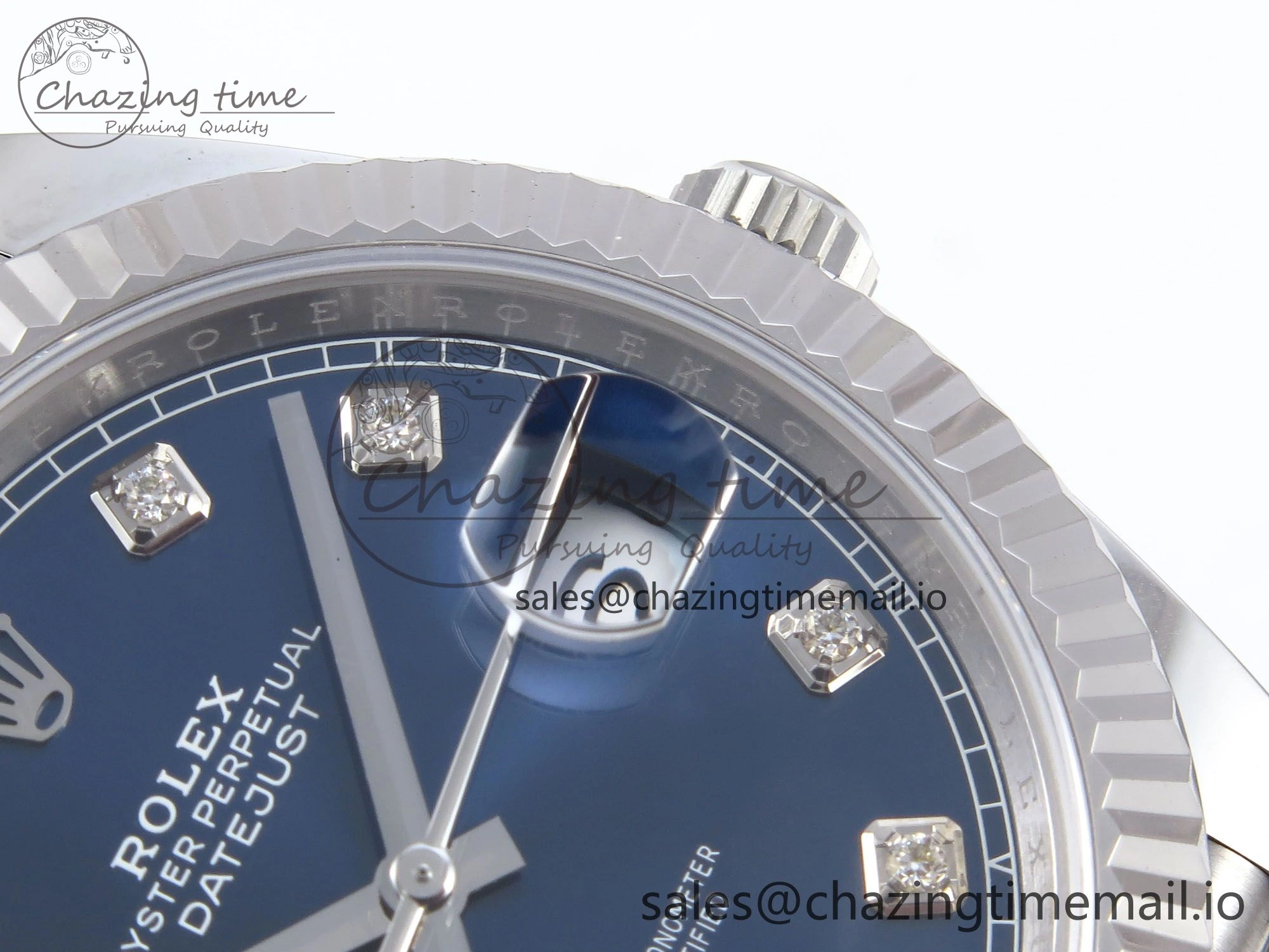 DateJust 41 126334 QF+ 1:1 Best Edition 904L Steel Blue Diamonds Dial on SS Jubilee Bracelet VR Thermal 938