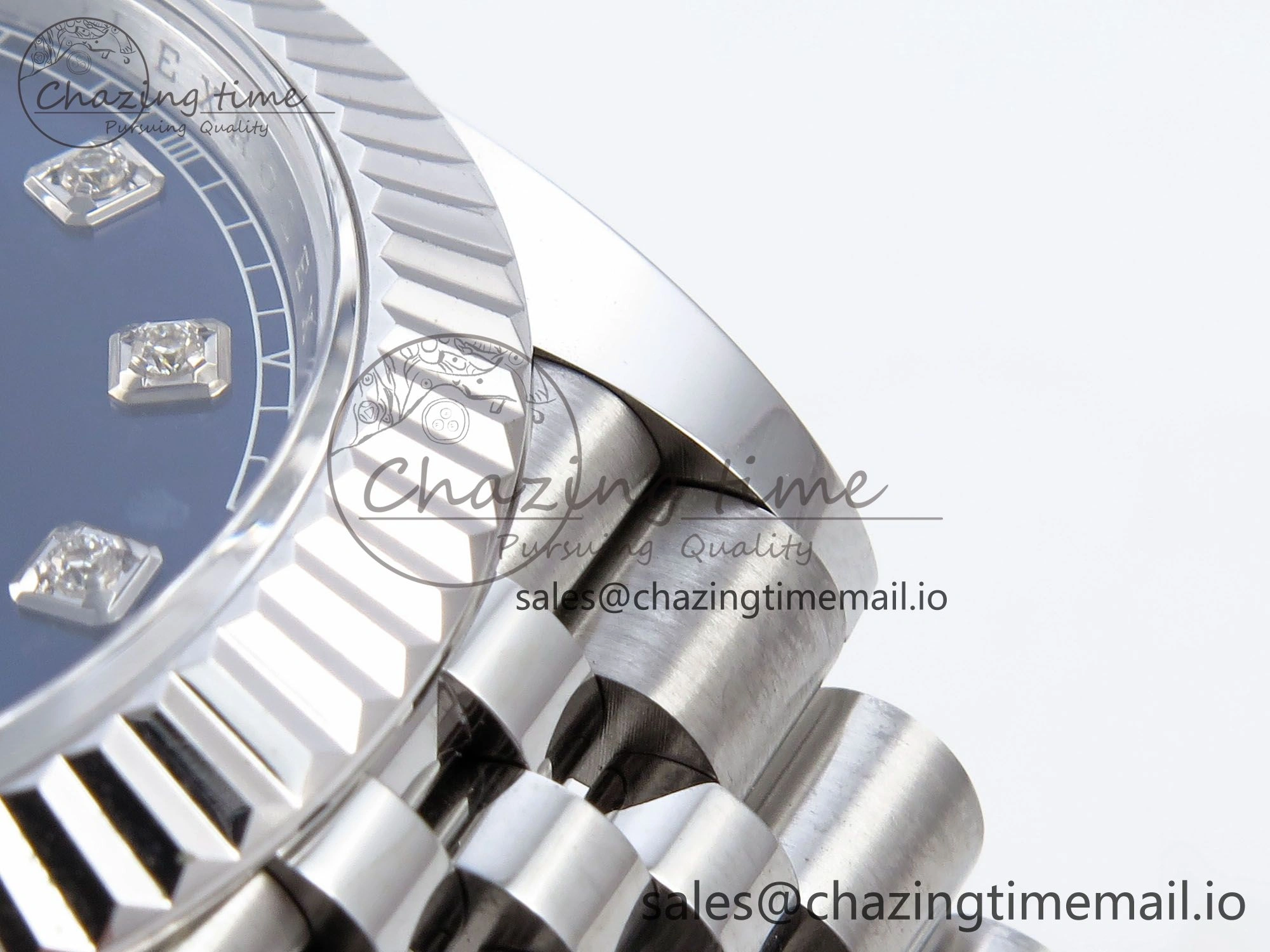 DateJust 41 126334 QF+ 1:1 Best Edition 904L Steel Blue Diamonds Dial on SS Jubilee Bracelet VR Thermal 938