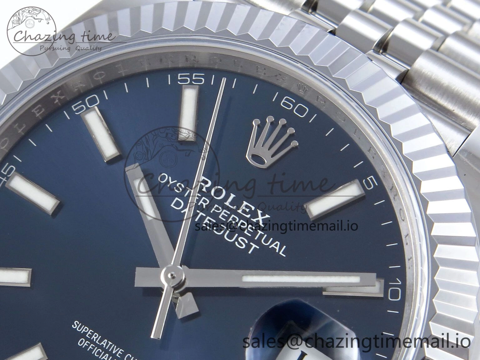 DateJust 41 126334 QF+ 1:1 Best Edition 904L Steel Blue Stick Dial on SS Jubilee Bracelet VR Thermal 932