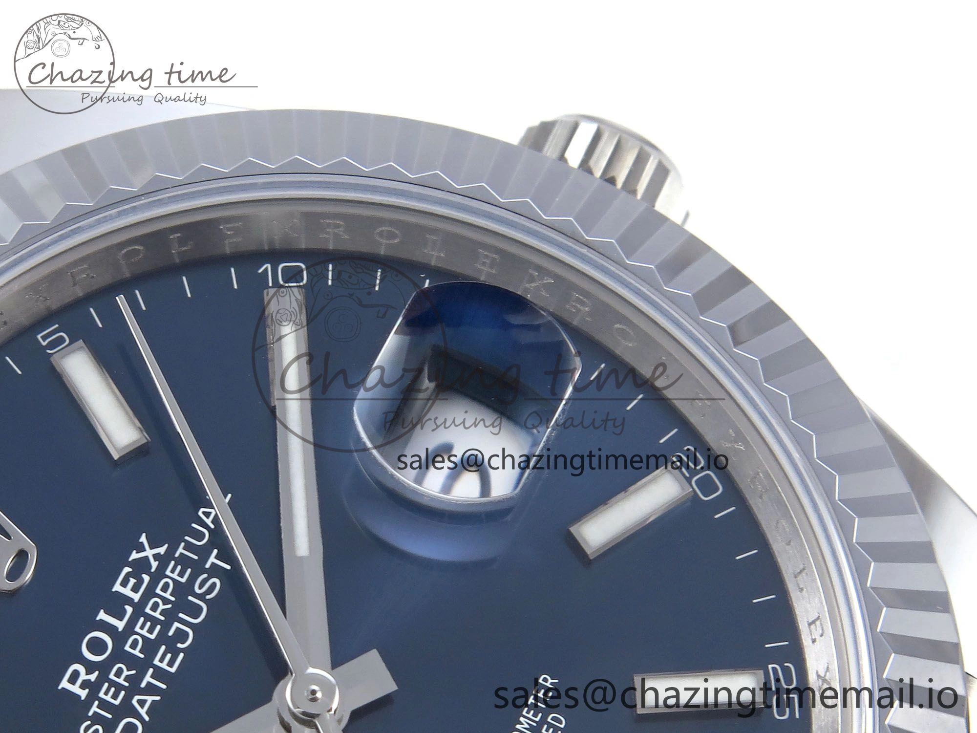 DateJust 41 126334 QF+ 1:1 Best Edition 904L Steel Blue Stick Dial on SS Jubilee Bracelet VR Thermal 932