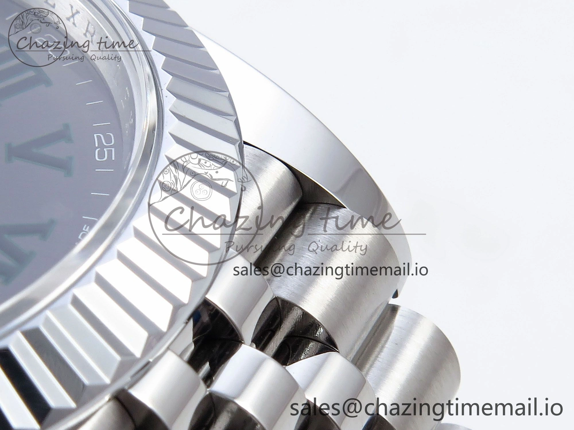 DateJust 41 126334 QF+ 1:1 Best Edition 904L Steel Gray Dial Green Roman Marker on SS Jubilee Bracelet VR EasyCare 933
