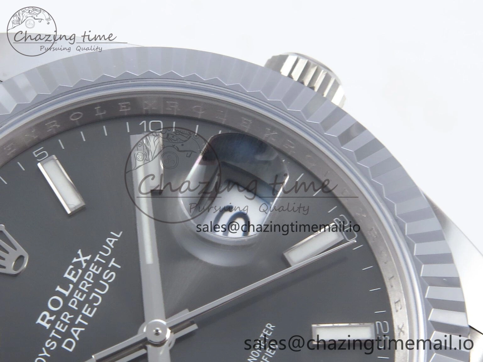 DateJust 41 126334 QF+ 1:1 Best Edition 904L Steel Gray Stick Dial on SS Jubilee Bracelet VR Minimalist 939