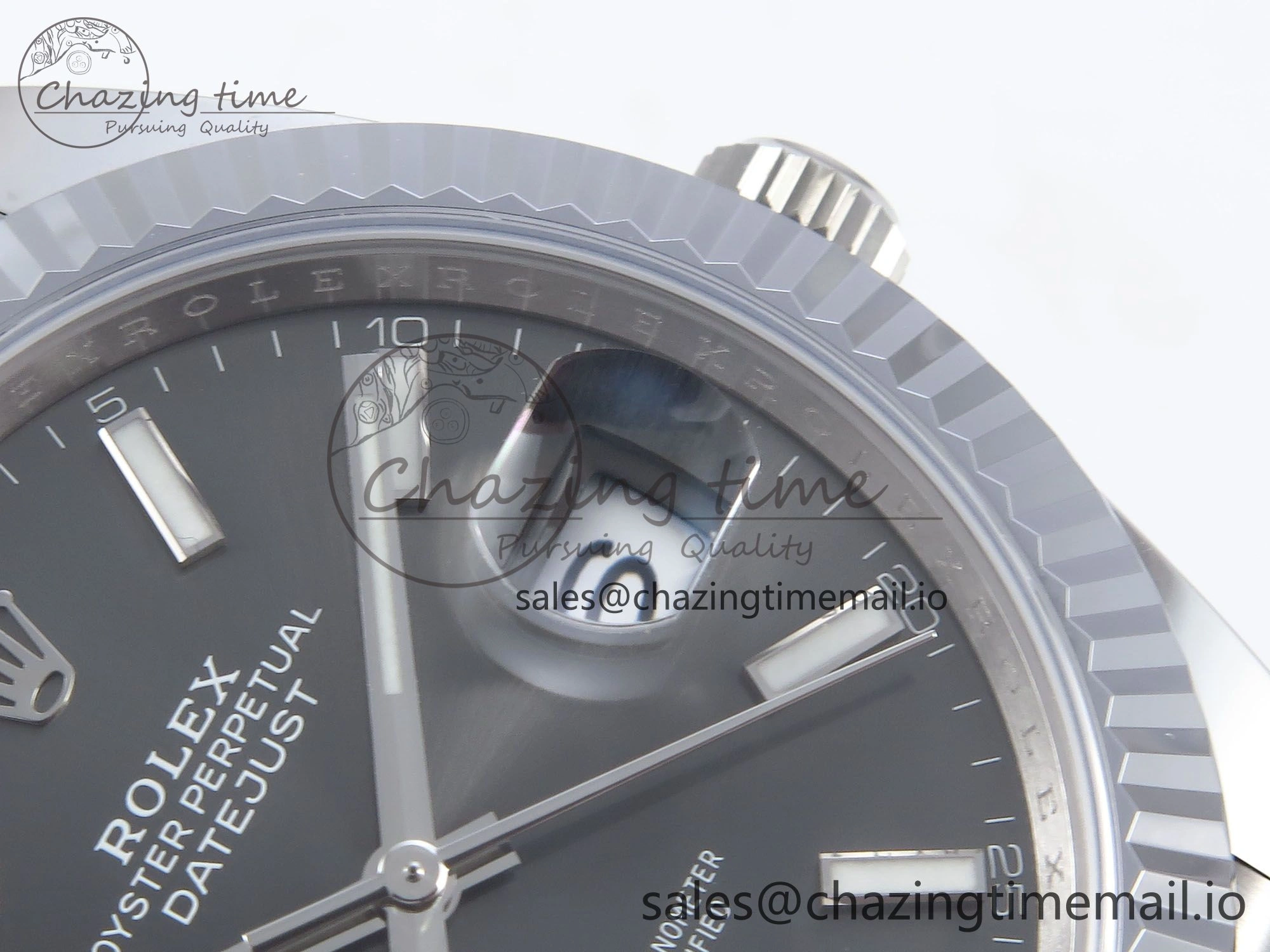 DateJust 41 126334 QF+ 1:1 Best Edition 904L Steel Gray Stick Dial on SS Jubilee Bracelet VR Minimalist 939