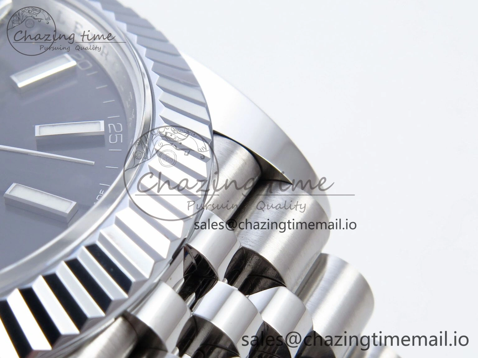 DateJust 41 126334 QF+ 1:1 Best Edition 904L Steel Gray Stick Dial on SS Jubilee Bracelet VR Minimalist 939