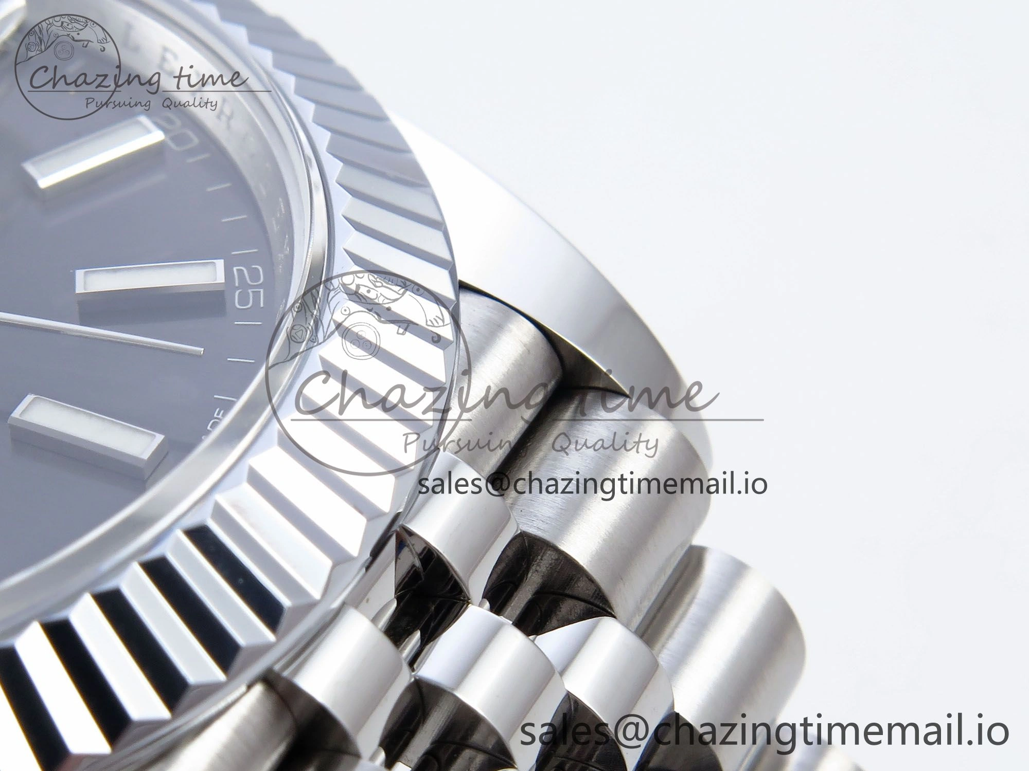 DateJust 41 126334 QF+ 1:1 Best Edition 904L Steel Gray Stick Dial on SS Jubilee Bracelet VR Minimalist 939