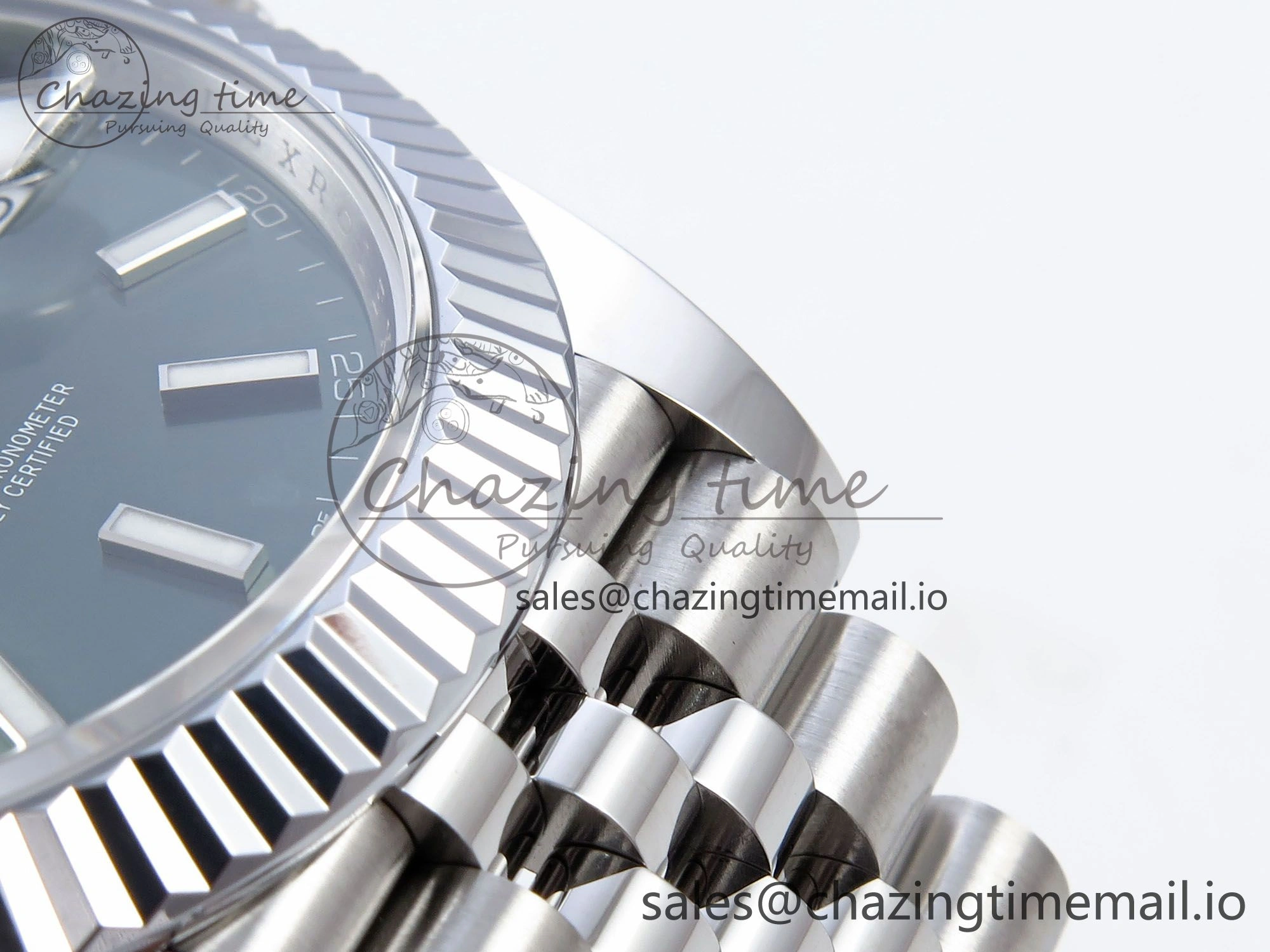 FlexibleFit DateJust 41 126334 QF+ 1:1 Best Edition 904L Steel Green Stick Dial on SS Jubilee Bracelet VR 935