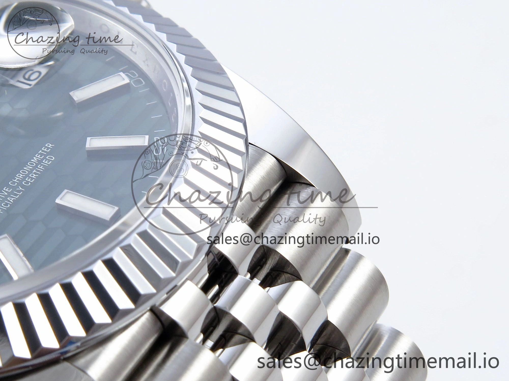 Refined DateJust 41 126334 QF+ 1:1 Best Edition 904L Steel Green Textured Stick Dial on SS Jubilee Bracelet VR 940
