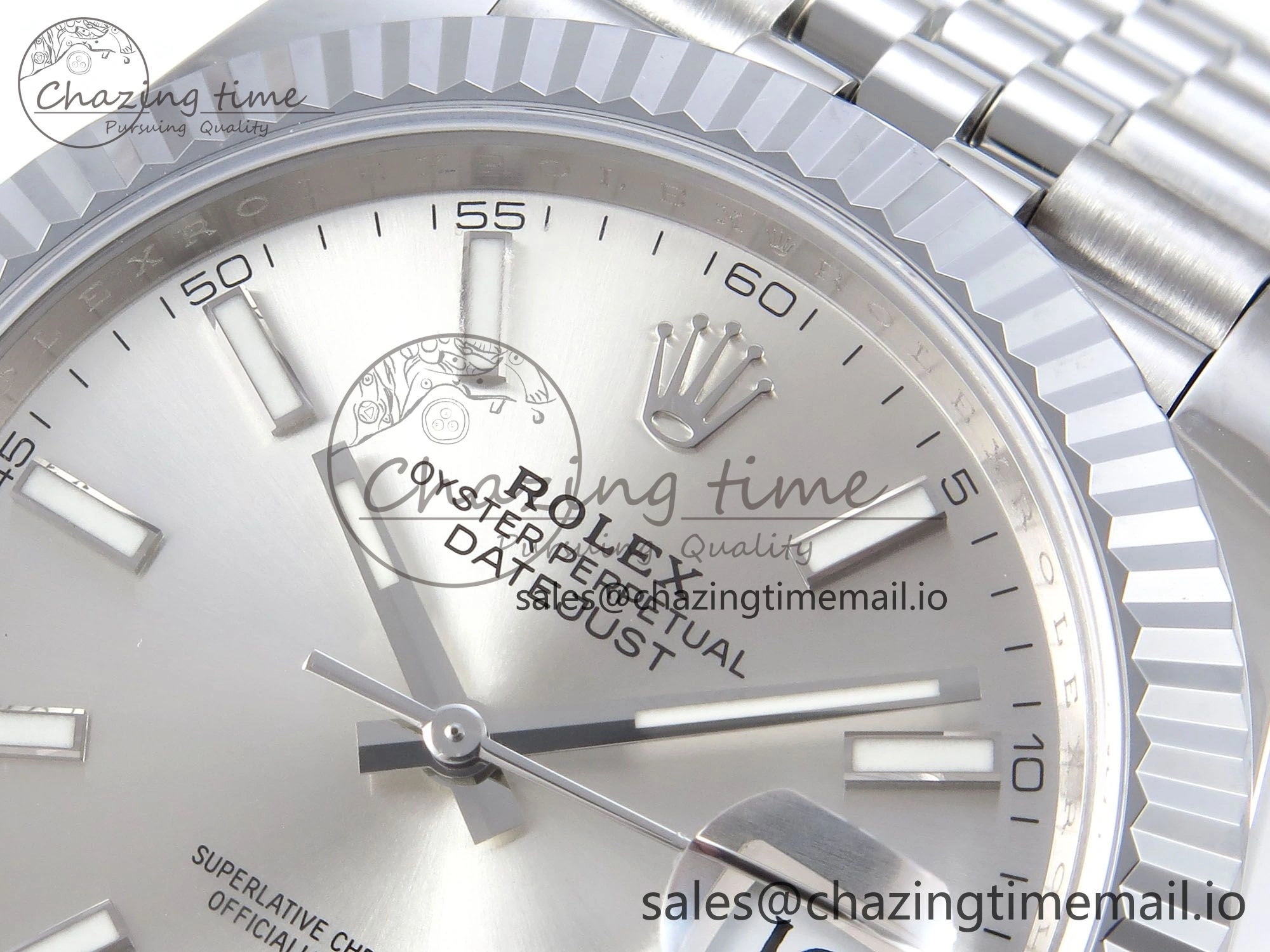 WellDesigned DateJust 41 126334 QF+ 1:1 Best Edition 904L Steel Silver Stick Dial on SS Jubilee Bracelet VR 934