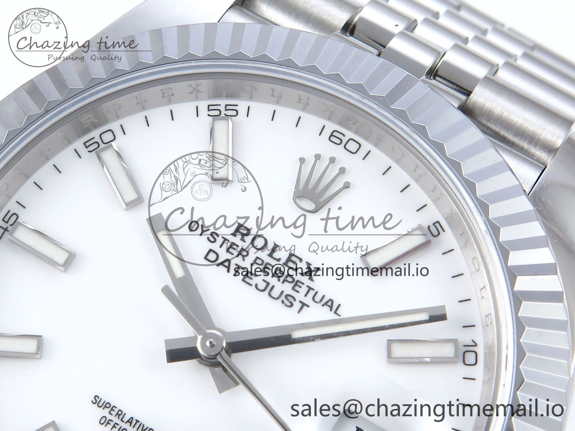 TimelessDesign DateJust 41 126334 QF+ 1:1 Best Edition 904L Steel White Stick Dial on SS Jubilee Bracelet VR 936