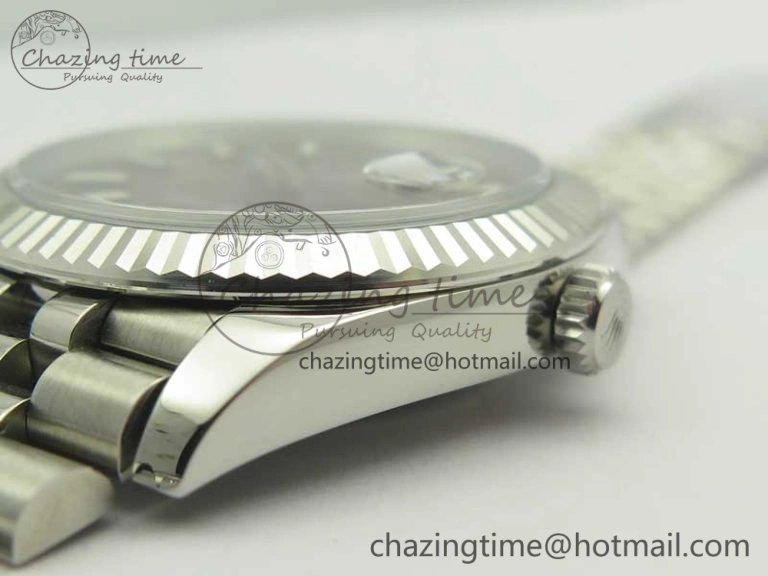 Chic DateJust 41 126334 SS REF 1:1 Best Edition Grape Dial Stick Markers on Jubilee Bracelet A3235 Clone V 3378