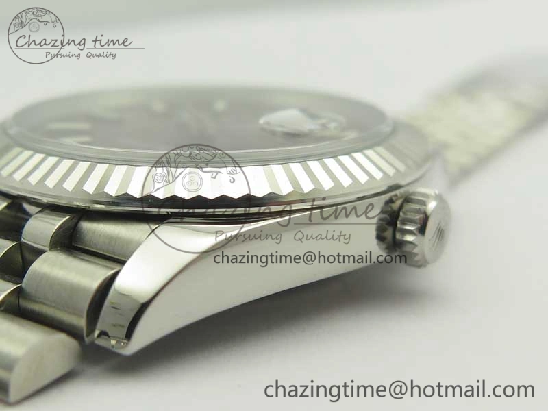 Chic DateJust 41 126334 SS REF 1:1 Best Edition Grape Dial Stick Markers on Jubilee Bracelet A3235 Clone V 3378