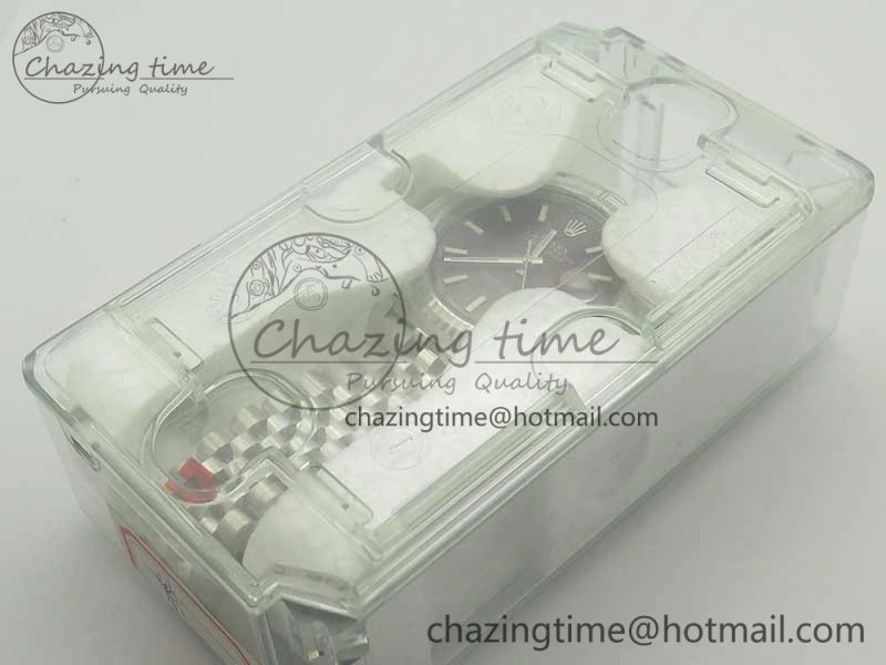 Chic DateJust 41 126334 SS REF 1:1 Best Edition Grape Dial Stick Markers on Jubilee Bracelet A3235 Clone V 3378