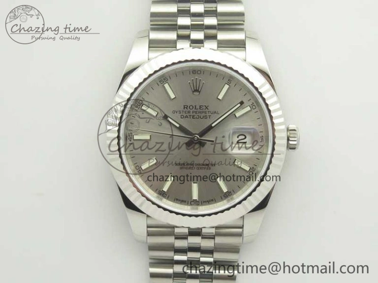 RelaxedFit DateJust 41 126334 SS REF 1:1 Best Edition Silver Dial Stick Markers on Jubilee Bracelet A3235 Clone V 3380