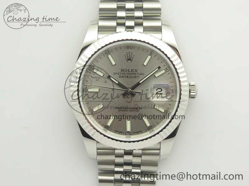 RelaxedFit DateJust 41 126334 SS REF 1:1 Best Edition Silver Dial Stick Markers on Jubilee Bracelet A3235 Clone V 3380