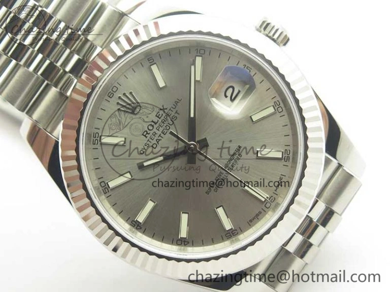 RelaxedFit DateJust 41 126334 SS REF 1:1 Best Edition Silver Dial Stick Markers on Jubilee Bracelet A3235 Clone V 3380
