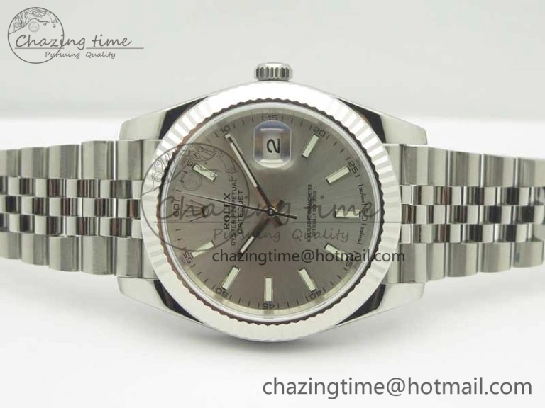 RelaxedFit DateJust 41 126334 SS REF 1:1 Best Edition Silver Dial Stick Markers on Jubilee Bracelet A3235 Clone V 3380