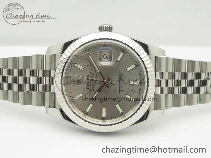 RelaxedFit DateJust 41 126334 SS REF 1:1 Best Edition Silver Dial Stick Markers on Jubilee Bracelet A3235 Clone V 3380