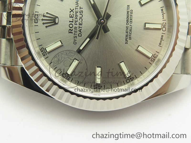 RelaxedFit DateJust 41 126334 SS REF 1:1 Best Edition Silver Dial Stick Markers on Jubilee Bracelet A3235 Clone V 3380