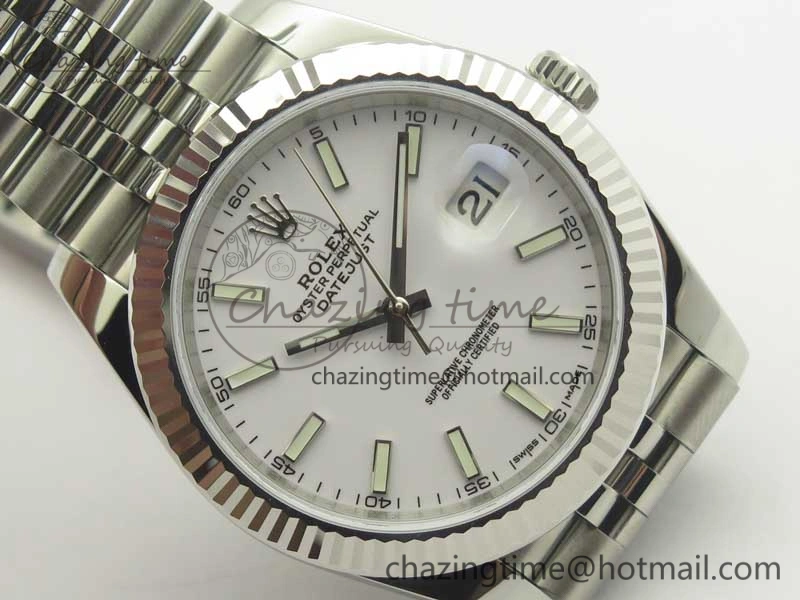 DateJust 41 126334 SS REF 1:1 Best Edition White Dial Stick Markers on Jubilee Bracelet A3235 Clone V GoAnywhere 3384