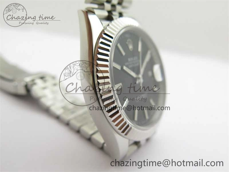 OnTrend DateJust 41 126334 ZF 1:1 Best Edition 904L Steel Black Dial Stick Marker on Jubilee Bracelet A 2439