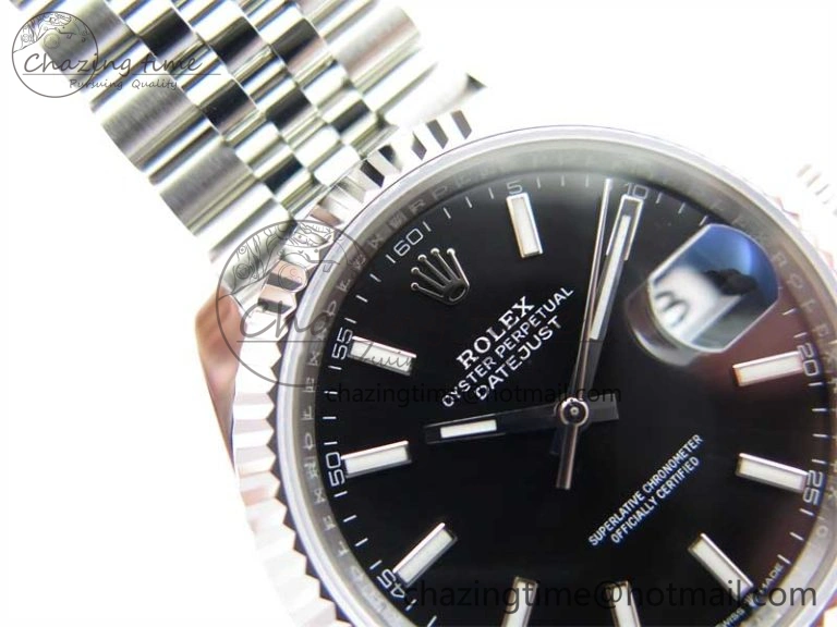 OnTrend DateJust 41 126334 ZF 1:1 Best Edition 904L Steel Black Dial Stick Marker on Jubilee Bracelet A 2439