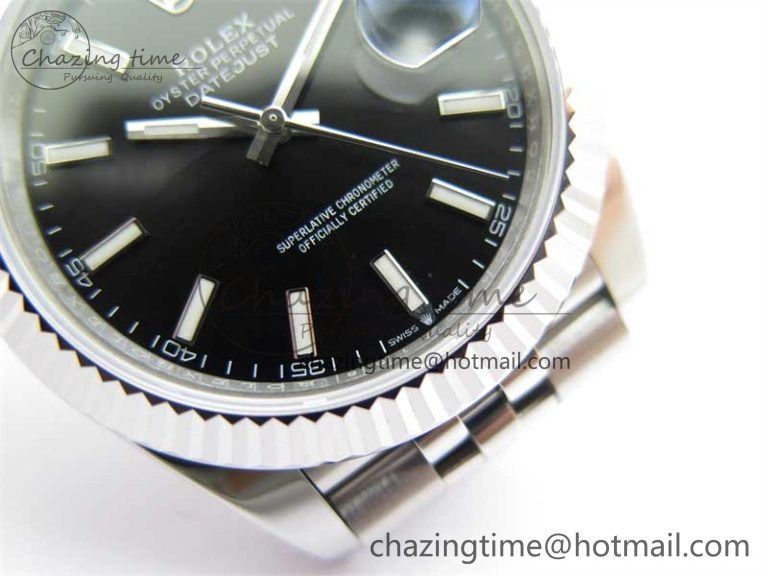 OnTrend DateJust 41 126334 ZF 1:1 Best Edition 904L Steel Black Dial Stick Marker on Jubilee Bracelet A 2439