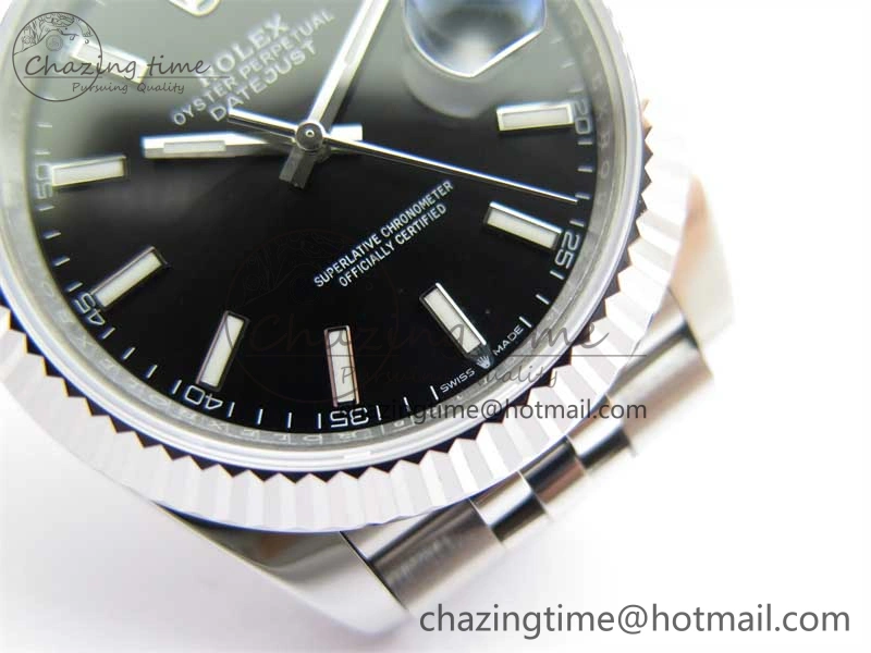 OnTrend DateJust 41 126334 ZF 1:1 Best Edition 904L Steel Black Dial Stick Marker on Jubilee Bracelet A 2439