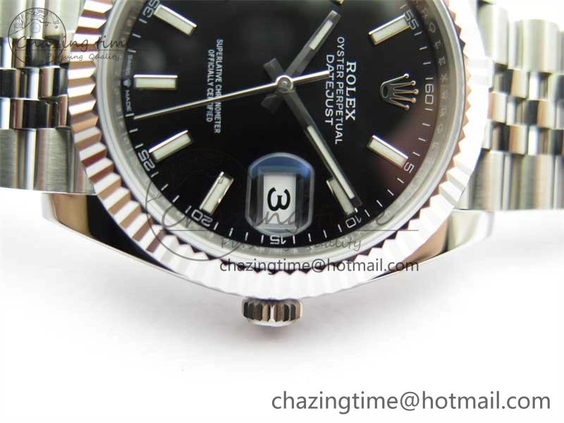 OnTrend DateJust 41 126334 ZF 1:1 Best Edition 904L Steel Black Dial Stick Marker on Jubilee Bracelet A 2439