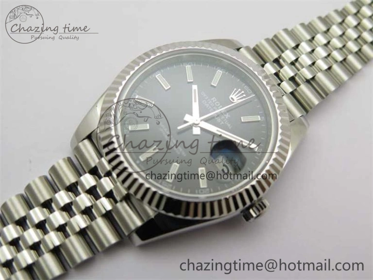 OnTrend DateJust 41 126334 ZF 1:1 Best Edition 904L Steel Black Dial Stick Marker on Jubilee Bracelet A 2439