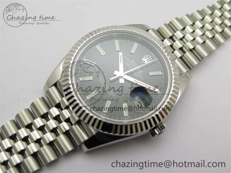 OnTrend DateJust 41 126334 ZF 1:1 Best Edition 904L Steel Black Dial Stick Marker on Jubilee Bracelet A 2439