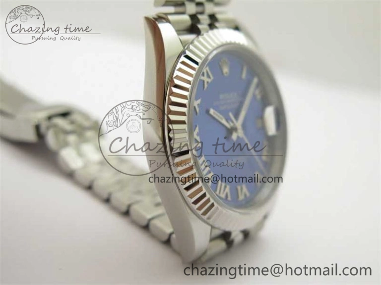 DateJust 41 126334 ZF 1:1 Best Edition 904L Steel Blue Dial Roman Marker on Jubilee Bracelet A Breathable 2440