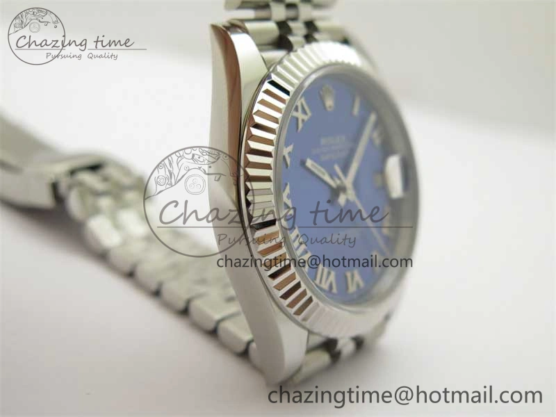 DateJust 41 126334 ZF 1:1 Best Edition 904L Steel Blue Dial Roman Marker on Jubilee Bracelet A Breathable 2440